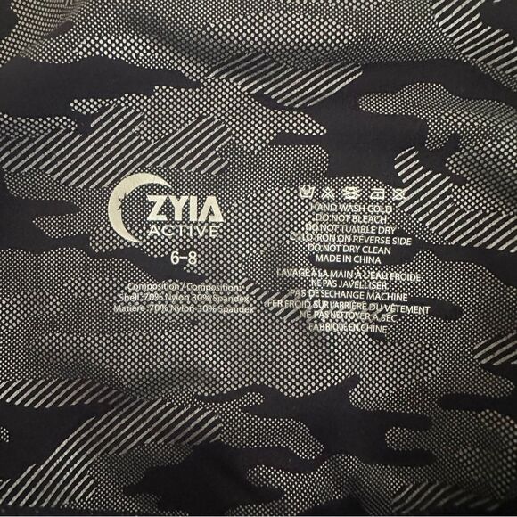 Zyia Active Silver Camo Supreme Hi-rise 7/8 24" Leggings Size 6/8 - Picture 8 of 8